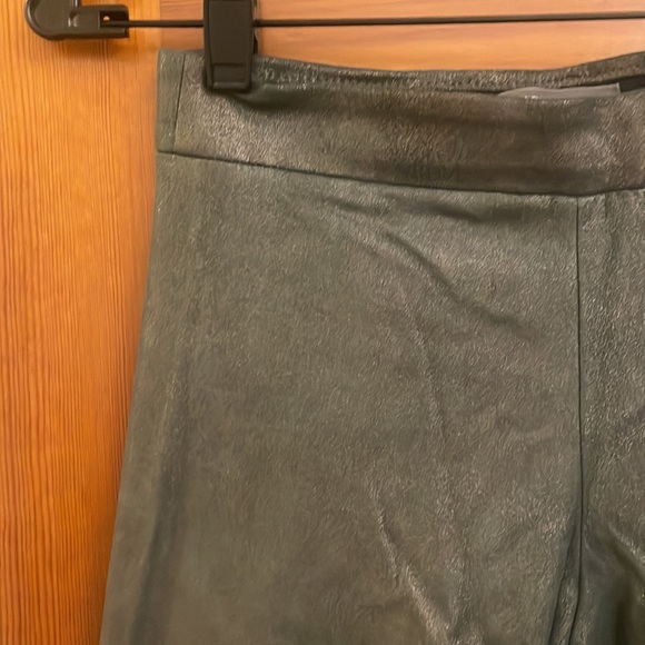 Vince Gray Metallic Leather Leggings, XS - Picture 4 of 5